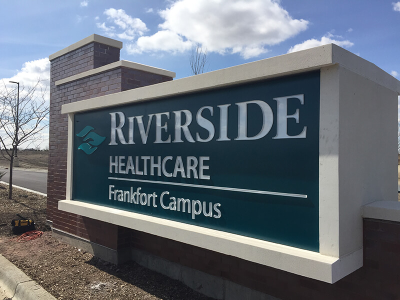Riverside Healthcare campus sign
